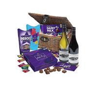 Cadbury Chocolate & Wines Hamper Basket Black