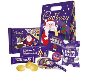 Cadbury Christmas Chocolate Gift Bag Selection | 6 Festive Products, Includes Biscoff Bauble, Mini Snow Balls, Winter Wonderland Bar, Dairy Milk Coins