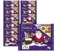 Cadbury Christmas Chocolate Selection Pack 78g (Pack of 10), perfect stocking filler, by Cadbury Gifts Direct