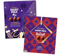 Cadbury Chunk Advent Calendar 258g & Cadbury Biscoff Advent Calendar 236g Bundle of 2