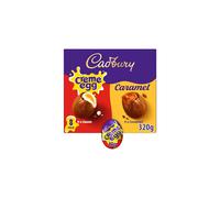Cadbury Creme Egg and Caramel Milk Chocolate Egg Perfect For Easter Egg Hunts Includes 8 Eggs 320 g Pack of 1