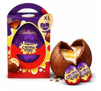 Cadbury Creme Egg Extra Large Chocolate Easter Egg, Includes 2 Creme Eggs, Easter Gift Perfect For Easter Egg Hunt Hunt Favourites Easter Gifts for Kids, Adults, Men & Women