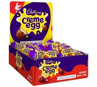 Cadbury Creme Egg - Milk Chocolate Filled With Creamy Filling, Pack of 48 x 40 g