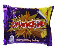 Cadbury Crunchie, Honeycomb Centre Covered in Milk Chocolate, 4 x 32 g Bar (Pack of 1)