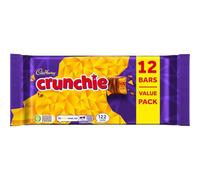 Cadbury Crunchie Chocolate Bar, Honeycomb Centre Covered in Milk Chocolate, Multipack of 12 x 26.1 g Bars