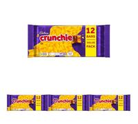 Cadbury Crunchie Chocolate Bar Multipack, 12 Bar Value Pack, 12 x 26.1 g (Pack of 4)