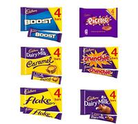 Cadbury Crunchie Chocolates Appreciation Gift Bundle | Boost Bar 4 x 31,5g | Milk Caramel 4 x 37g | Flake 4 x 20g | Picnic 4 x 32g | Crunchie 4 x 32g | Dairy Milk 4 x 27,2g | Great Birthday Present