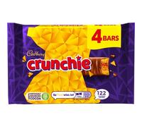 Cadbury Crunchie Honeycomb Centre Covered in Milk Chocolate Multipack of 4 x 32 g Bar Pack of 1