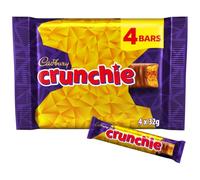 Cadbury Crunchie, Honeycomb Centre Covered in Milk Chocolate, 4 x 32 g Bar (Pack of 1)