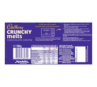 Cadbury Crunchy Melts Chocolate Centre Chocolate Chip Cookies 156 g