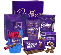 Cadbury Dad My Hero Chocolate Sharing Hamper | Milk Tray, Roses, Heroes, Dairy Milk Buttons, Gift for Birthday, Father's Day, Christmas, Thank you