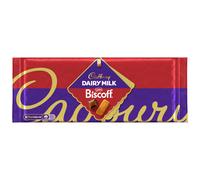Cadbury Dairy Milk Lotus Biscoff Chocolate Bar, The Classic Creamy Taste with Caramelised Biscuit Pieces, Perfect for Sharing, 350 g (Pack of 1)