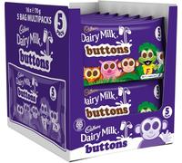Cadbury Dairy Milk Buttons 5 Treatsize Chocolate Bags, 70 g, Pack of 16