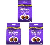 Cadbury Dairy Milk Buttons Bag, Creamy Chocolate Taste, 175 g Sharing Size (Pack of 3)