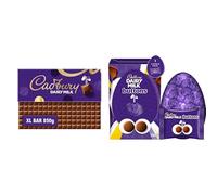 Cadbury Dairy Milk Buttons Chocolate Easter Egg Bundle - Gifts for Easter, Includes Large Egg & Extra-Large Chocolate Gift Bar