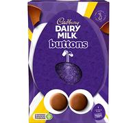 Cadbury Dairy Milk Buttons Chocolate Easter Egg, Includes 1 Large Egg and 1 Sharing Bag, 195 g (Pack of 1)