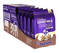 Cadbury Dairy Milk Buttons Twisted Chocolate Bag 105g (Pack of 10 Bags)