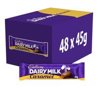 Cadbury Dairy Milk Caramel Chocolate Bar - Smooth Caramel Centre - 45 g (Pack of 48)