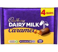 Cadbury Dairy Milk Caramel Chocolate Bar, Milk Chocolate with Smooth Caramel Filling, 4 x 37 g Bars Per Pack (1 Pack Total)