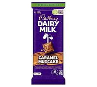 Cadbury Dairy Milk Caramel Mudcake 167g - Made in Australia | Milk & Caramelised White Chocolate with Caramel Flavoured Creme & Choc Biscuit Pieces | Special Edition - Sustainably Sourced Cocoa