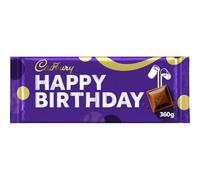 Cadbury Dairy Milk Chocolate Bar, The Classic Creamy Taste, Festive Happy Birthday Packaging, 360 g (Pack of 1)