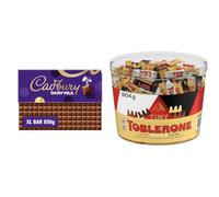 Cadbury Dairy Milk Chocolate Gift Bar 850 g + Toblerone Tub 904 g