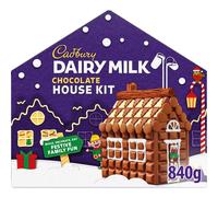 Cadbury Dairy Milk Chocolate House Kit - Christmas 840g with Dairy Milk, Winter Wonderland, White Chocolate Buttons & Cadbury Flake (Cocoa Life)