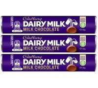 Cadbury Dairy Milk Chocolate Roll Pack 55g (3 Pack) - Made in Australia - Imported & Local Ingredients - Classic Creamy Milk Chocolate - Cocoa Life Certified - Bitesize, Smooth & Delicious Treat