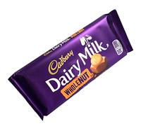 Cadbury Dairy Milk Chocolate Whole Nut Bar, 120g (Pack of 13)