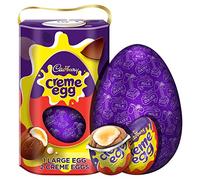Cadbury Dairy Milk Crème Egg Large Chocolate Easter Egg, Includes 2 Cadbury Crème Eggs, 235 g (Pack of 1)