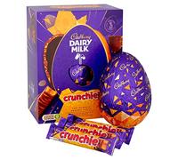 Cadbury Dairy Milk Crunchie Giant Chocolate Easter Egg with 3 Crunchie Chocolate Bars, 542g (Pack of 4) Easter, Egg Hunt, Thank you Gift, Present, Chocolate Eggs, Great Gift, OFFICIAL