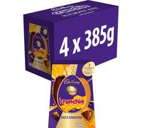 Cadbury Dairy Milk Crunchie Inclusion XXL Chocolate Easter Egg 385g, Box of 4