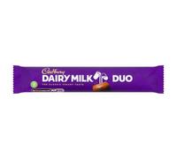Cadbury Dairy Milk Duo Chocolate Bars, Classic Creamy Taste, 54.4 g (Pack of 36)