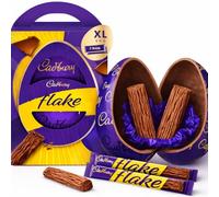 Cadbury Dairy Milk Flake Chocolate Easter Egg, Includes 1 Extra Large Chocolate Shell and 2 Flake Bars, Gift for Easter Perfect For Easter Egg Hunt Easter Gifts for Kids School Office