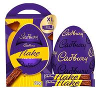 Cadbury Dairy Milk Flake Chocolate Easter Egg, Includes 1 Extra Large Chocolate Shell and 2 Flake Bars, Gift for Easter 226 g
