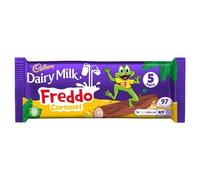 Cadbury Dairy Milk Freddo Caramel Chocolate Bar, Fun Froggy Chocolate With Caramel Filling, Multipack 5 x 19.5 g Bars (Pack of 1)