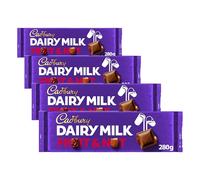 Cadbury Dairy Milk Fruit & Nut Chocolate Bar, The Classic Creamy Taste, Sharing Bag, 280 g (Pack of 4)