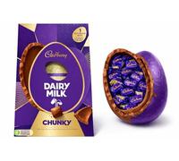 Cadbury Dairy Milk Giant Ultimate Chunky Chocolate Easter Egg Includes 1 Large Chocolate Shell and 8 Cadbury Dairy Milk Chunks Perfect For Easter Egg Hunt Great Gift For Kids & Adults School Offices
