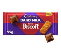 Cadburys Dairy Milk Lotus Biscoff Chocolate Bar, The Classic Creamy Taste with Caramelised Biscuit Pieces, Perfect for Sharing, 95 g (Pack of 1)