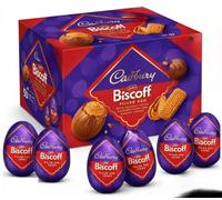 Cadbury Dairy Milk Lotus Biscoff Filled Chocolate Egg 50 x 32g, Filled With Crunchy Lotus Pieces & Biscoff Spread, Easter Gift, 32 g Perfect For School Easter Hunts, Offices Bulk
