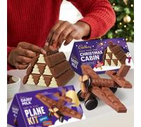 Cadbury Dairy Milk Make Your Own Chocolate Aeroplane & Christmas Cabin Kit | Includes Oreo & Fudge, Step-by-Step Instructions, Self-Assembly Kit, Adult Supervision Required, Christmas Activity Bundle