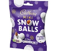 Cadbury Dairy Milk Mini Snow Balls Christmas Chocolate Bag 74g