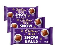Cadbury Dairy Milk Mini Snowballs Chocolate Bar, 110 g (Pack of 3)