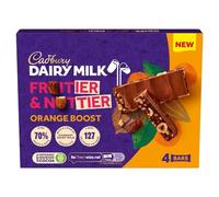 Cadbury Dairy Milk Orange Boost Bars, 4 x 30g