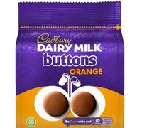 Cadbury Dairy Milk Orange Giant Buttons Chocolate Bag, 95g (Pack of 10 Bags)