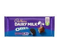 Cadbury Dairy Milk OREO Chocolate Bar, Creamy Dairy Milk & Crunchy OREO, 120g