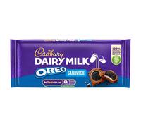 Cadbury Dairy Milk OREO Sandwich Chocolate Bar, With OREO Biscuit Pieces, 96g (Pack of 15)