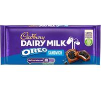 Cadbury Dairy Milk OREO Sandwich Chocolate Bar, With OREO Biscuit Pieces, 96g (Pack of 15)