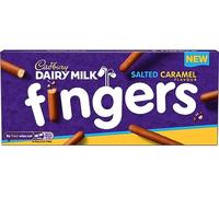 Cadbury Dairy Milk Salted Caramel Fingers, Crunchy Biscuits Coated in Salted Caramel Flavoured Milk Chocolate, 114 g (Pack of 1)
