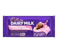 Cadbury Dairy Milk Strawberries & Creme Frappe, Crispy Strawberry Flavour Rice Pieces in a Smooth Creme Layer 115 g (Pack of 1)
